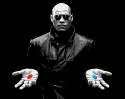 Neo red pill blue pill Meme Template