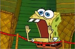 screaming spongebob Meme Template