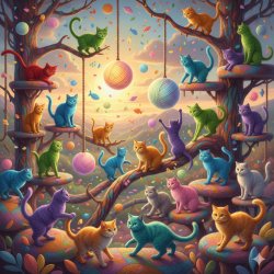 Colorful cats Meme Template