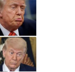 Trump pouting hotline bling Meme Template