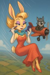 Toon bunny showgirl peril Meme Template