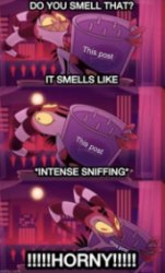 smells like horny Meme Template