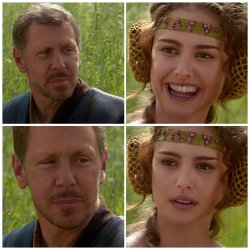 Larry Ellison as Anakin - Padme Meme Meme Template