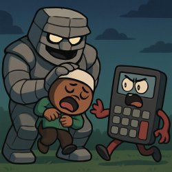 sneaky golem kidnapping tung tung sahur while a Diddy blud calcu Meme Template