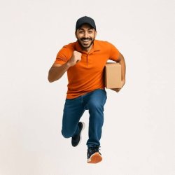 delivery man running Meme Template