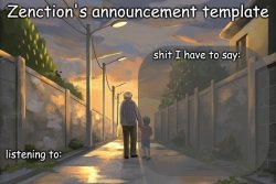 Zenction's announcement template Meme Template