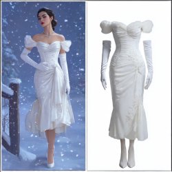 White Holiday Christmas Dress Meme Template