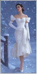 White Christmas Gown Meme Template