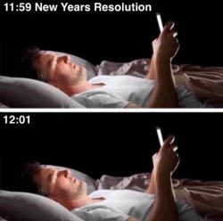 New Year Resolutions 11:59-12:01 Meme Template