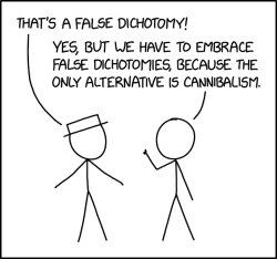 False dichotomy cartoon Meme Template