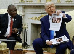 Trump accuses South Africa of 'white genocide' Meme Template