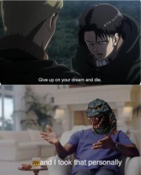 Godzilla "...and I took that personally" meme Meme Template