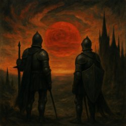 Two knights watching the sun set Meme Template