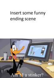 Daffy Duck Makes the Ending of Student New Starfish Meme Template