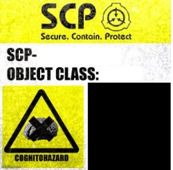 Cognitohazard Label Meme Template