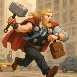 Thor late to work Meme Template