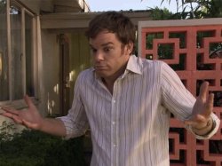 Dexter Shrug Meme Template