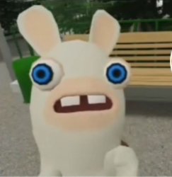 Rabbid weird face Meme Template