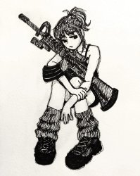 gun girl Meme Template