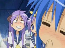 Kagami Hiiragi growling Meme Template