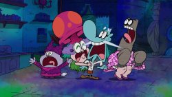 Chowder, Mung Daal, Schnitzel, and Truffles afraid of The Grinch Meme Template