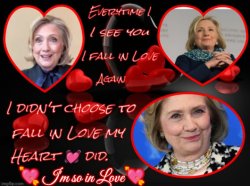 Hillary Heart Throb I'm in Love Meme Template