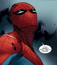 Spider-Man - It's A Wonder I Don't Take Up Drinking Meme Template