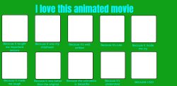 I love this animated movie Meme Template