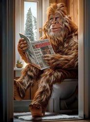 Sasquatch Bigfoot yeti toilet Meme Template