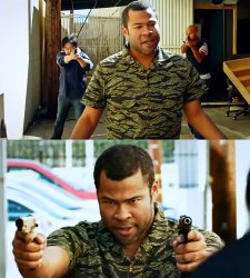 Mexican standoff Meme Template