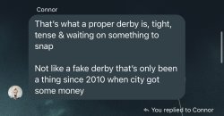Man says United v City is a fake derby Meme Template