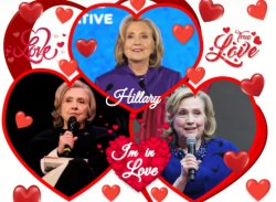 Hillary Heart Throb I'm in Love Meme Template