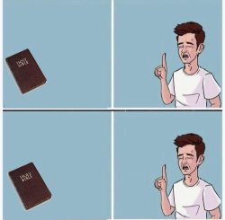 Bible And Non Christian 4 panel blue background Meme Template