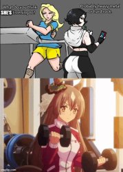 Workout music (female version) Meme Template