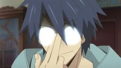 anime white glasses Meme Template