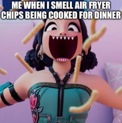 Zoey Smells Air Fryer Chips Meme Template