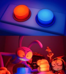 Jax press the Red Button Meme Template