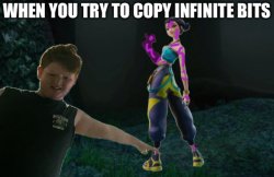 When You Try To Copy Infinite Bits Meme Template