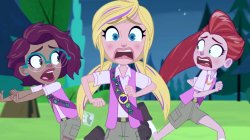 Polly Pocket runs away from The Grinch Meme Template