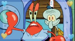 Squidward and Mr. Krabs Meme Template