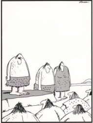 Bragging Caveman Far Side Meme Template