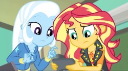 Sunset Shimmer watches YouTube on her phone Meme Template