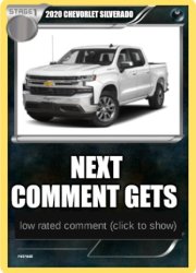 2020 chevrolet silverado 1500 card Meme Template