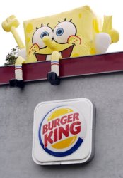 Inflatable SpongeBob Burger King Meme Template