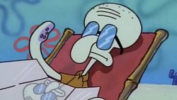 Squidward lounge chair Meme Template