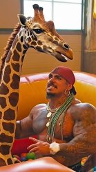 Eros Luxor and a Giraffe AI image Meme Template