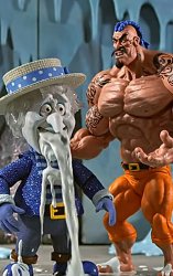 Snow miser vs Eros Luxor AI image Meme Template