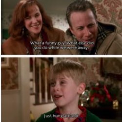 just hung around home alone Meme Template