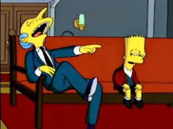 Mr burns laughing with bart Meme Template