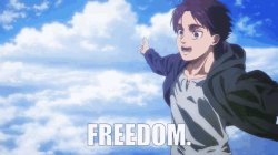 eren jeager freedom meme Meme Template